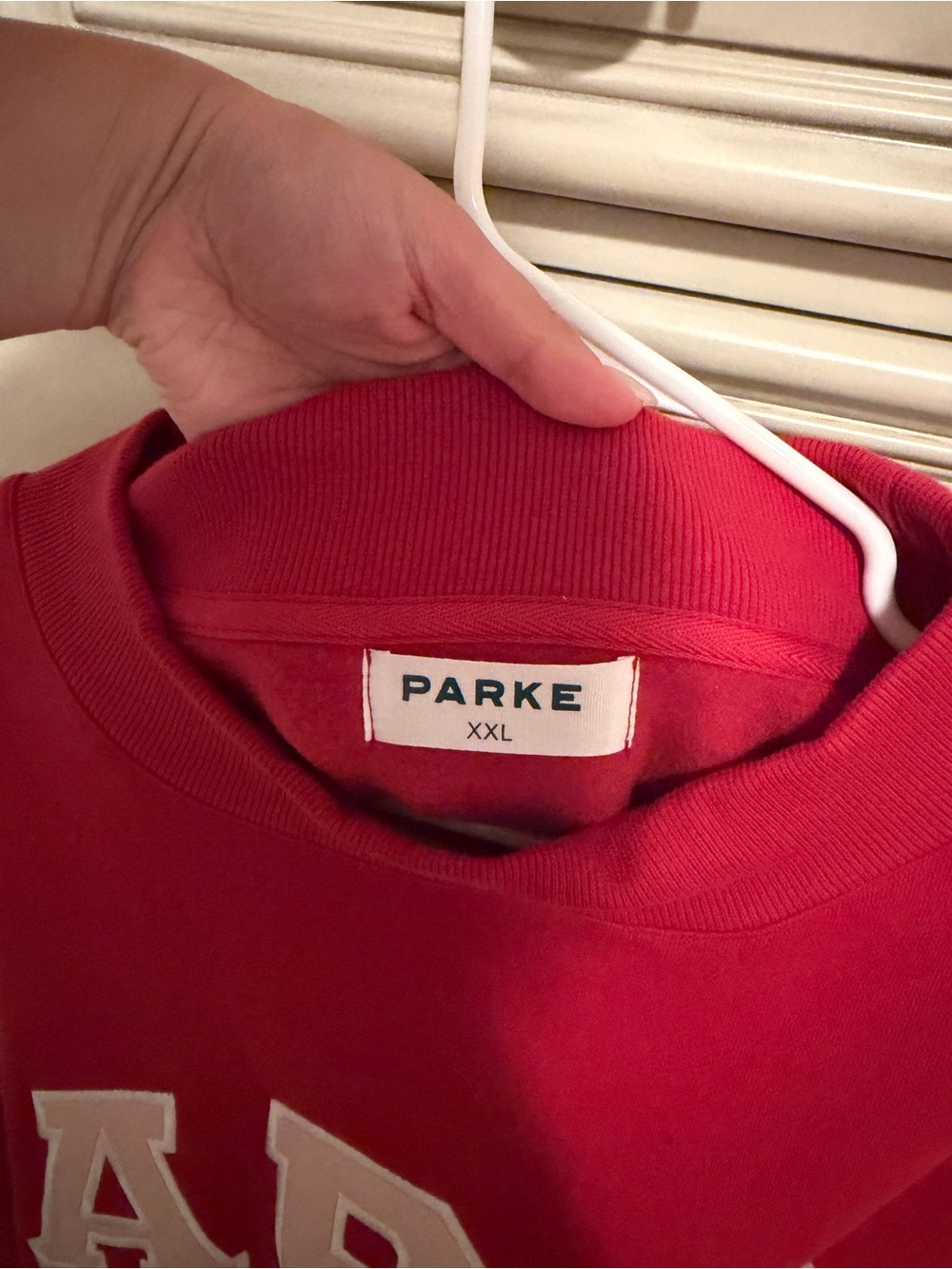 PARKE Valentine’s Varsity Mockneck - Crimson + Peony - Picture 3 of 5
